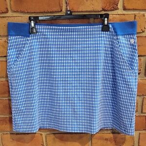 Lilly Pulitzer Blue Checkered Skort Size 16